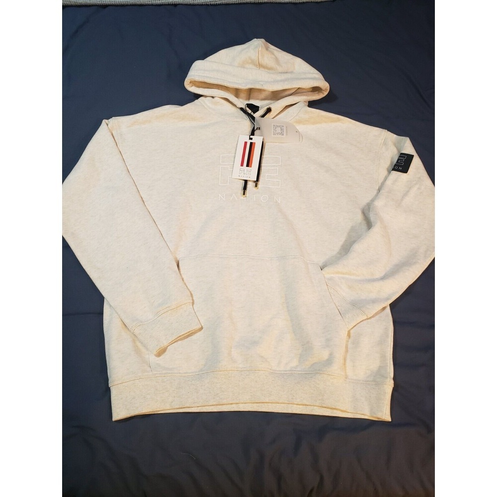P.E. Nation NWT Womens Endurance Drawstring Hoodie Sweatshirt White M Pullover
